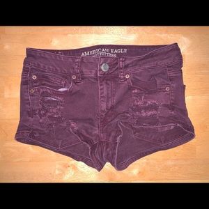 American Eagle Burgundy Shorts